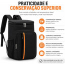 Mochila Térmica 23L Impermeável para Praia, Viagem e Camping – Cooler Portátil Dobrável