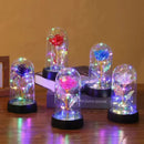 Rosa Encantada com Luz LED –  com Cúpula Decorativa Iluminada