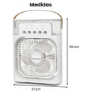Mini Ventilador e Umidificador de Mesa Portátil Led