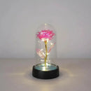 Rosa Encantada com Luz LED –  com Cúpula Decorativa Iluminada