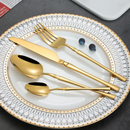 Kit Royal - Jogo de Talheres Em Aço Inox Com Acabamento Em Dourado Elegante - Entrega Grátis