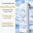 Mini Climatizador de Ar Portátil 3 em 1 USB Silencioso