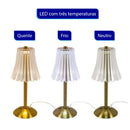 Luminária Abajur de Mesa LED 3 Cores Touch Recarregável