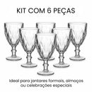 Jogo de Taças Diamond Transparente 6 peças