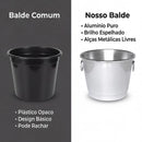 Balde de Gelo Alumínio Polido 5 Litros – Elegância e Conservação para Cervejas e Bebidas