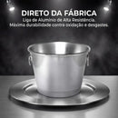 Balde de Gelo Alumínio Polido 5 Litros – Elegância e Conservação para Cervejas e Bebidas