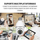 Câmera Segurança Lâmpada Wifi 360° Full HD