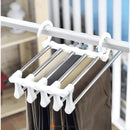 Cabide Organizador Inox para Calças - Retrátil 5 em 1