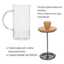 Cafeteira Prensa Francesa com Tampa em Bambu