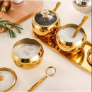 Conjunto 3 Potes Organizadores com Bandeja Luxo