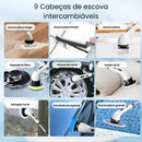 Escova Elétrica de Limpeza 9 em 1 com Cabo Extensor