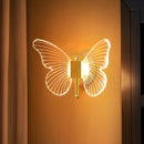 Luminária Arandela Borboleta Dourada LED