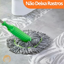 MopClean - Esfregão 2 em 1 Giratório Automático Com Desidratação Perfeito Para Limpeza Completa de Piso - Entrega Grátis