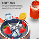 Mini Liquidificador Elétrico Portátil com Copo Extra