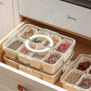 Organizador Hermético Em Acrílico com 8 Divisórias – para Frutas, Legumes e Alimentos