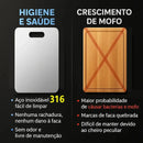 Placa de Corte em Aço Inoxidável 304