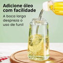Porta Azeite Spray 2 em 1 de Vidro 465ml – Pulverizador de Óleo para Air Fryer, Saladas e Cozinha