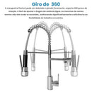 Torneira Gourmet Cozinha Flexível com Ducha Dupla 360°
