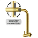 Torneira Soft Inox 4 Jatos Rotativa 360° Dourada
