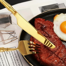 Kit Royal - Jogo de Talheres Em Aço Inox Com Acabamento Em Dourado Elegante - Entrega Grátis