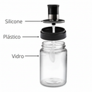 Kit Porta Temperos e Condimentos de Vidro com Tampa e Colher Embutida - Entrega Grátis