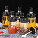 Kit Porta Temperos e Condimentos de Vidro com Tampa e Colher Embutida - Entrega Grátis