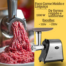 InoxMix - Máquina de Moer De Carne Elétrica 500W - Entrega Grátis