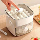 FreshBox - Dispenser De Gelo Com 2 Gavetas e Botão Ejetor de Cubos Prático Com Capacidade de 48 Cubos de Gelo - Entrega Grátis