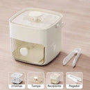 FreshBox - Dispenser De Gelo Com 2 Gavetas e Botão Ejetor de Cubos Prático Com Capacidade de 48 Cubos de Gelo - Entrega Grátis