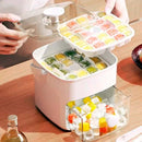 FreshBox - Dispenser De Gelo Com 2 Gavetas e Botão Ejetor de Cubos Prático Com Capacidade de 48 Cubos de Gelo - Entrega Grátis