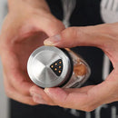Porta Temperos e Especiarias Giratório Em Inox e Vidro Com 7 Peças Para Cozinha - Entrega Grátis