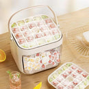 FreshBox - Dispenser De Gelo Com 2 Gavetas e Botão Ejetor de Cubos Prático Com Capacidade de 48 Cubos de Gelo - Entrega Grátis