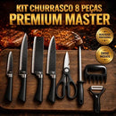 Conjunto de Facas Premium Kit Churrasco Profissional Em Inox 8 Peças - Entrega Grátis