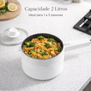 PanChef - Panela Elétrica 2 em 1 Antiaderente Cerâmica Cozinha e Frita - Entrega Grátis
