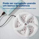 SplashClean - Mini Máquina de Lavar Roupas Panos Toalhas no Balde Portátil e Recarregável - Entrega Grátis