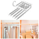 CabideFlex - Cabide Retrátil Organizador 5 em 1 Dobrável em Aço Inox - Entrega Grátis
