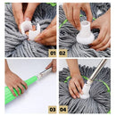 MopClean - Esfregão 2 em 1 Giratório Automático Com Desidratação Perfeito Para Limpeza Completa de Piso - Entrega Grátis