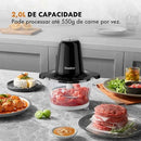 Processador Gaabor - Triturador e Processador de Carne e Legumes 2L Com 4 Lâminas de Aço e Tigela de Vidro - Entrega grátiso